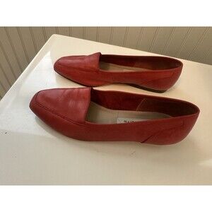 Vintage 90s Enzo Angiolini Red Leathers Soft Supple Loafers Women’s 6.5 Comfy